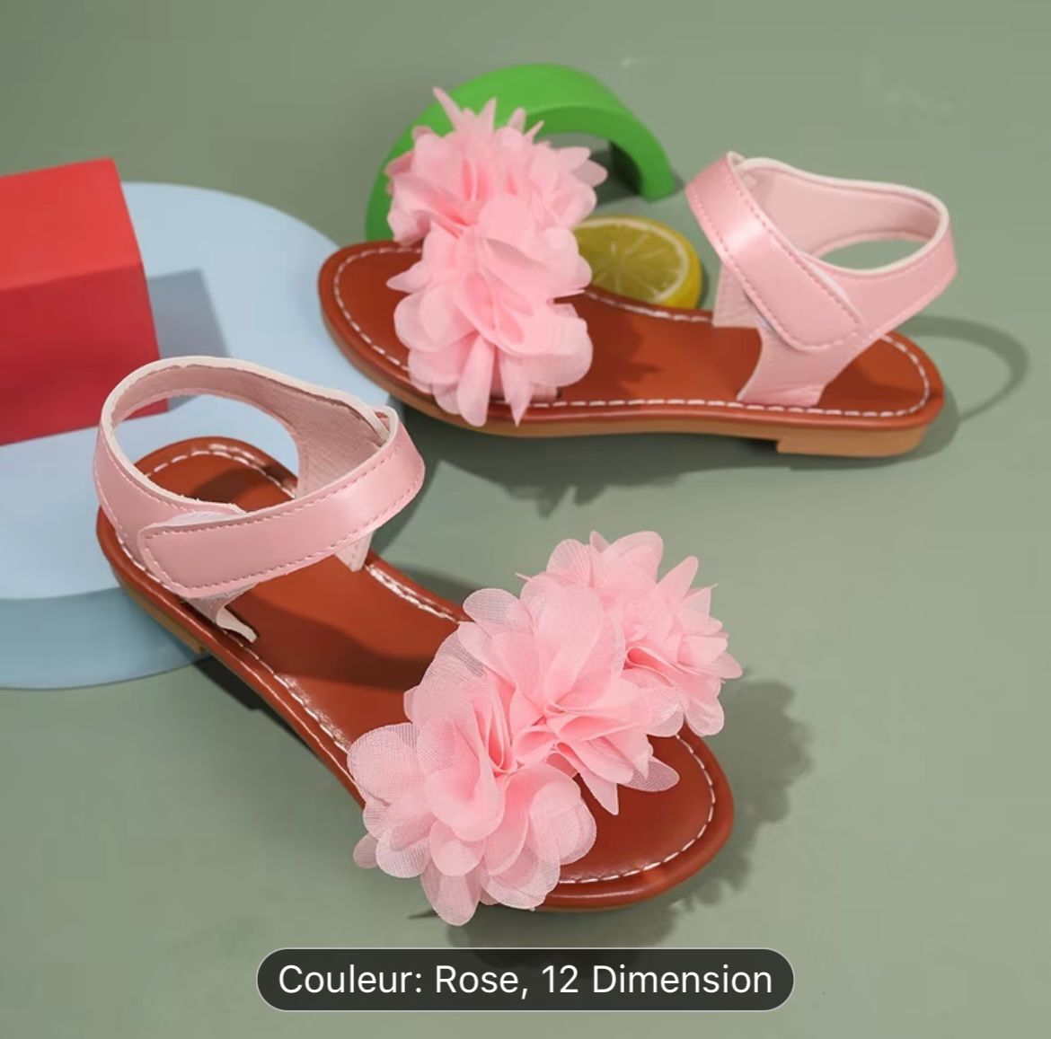 Sandales Filles Fleur Rose