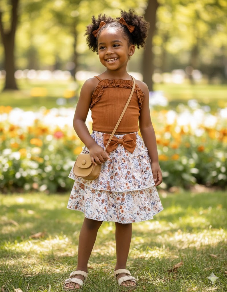 Ensemble jupe et haut fillette