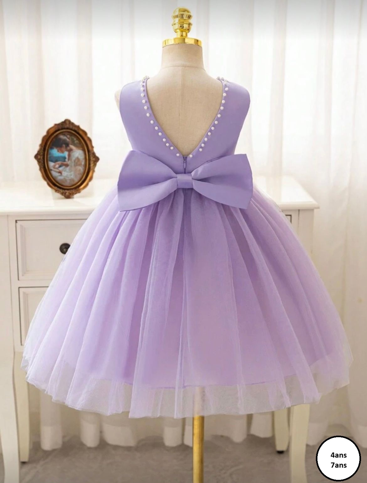 Robe de fête lilas pour fille