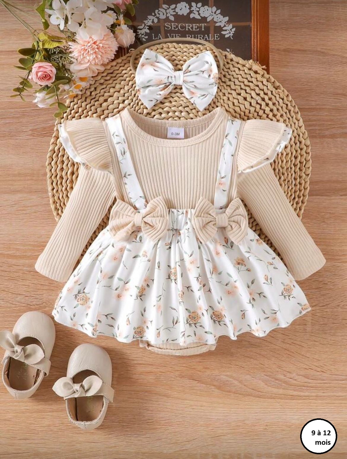 Ensemble Robe Bébé Fille à Noeuds