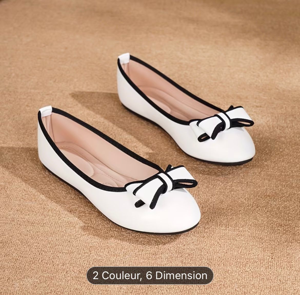 Ballerines élégantes à nœud