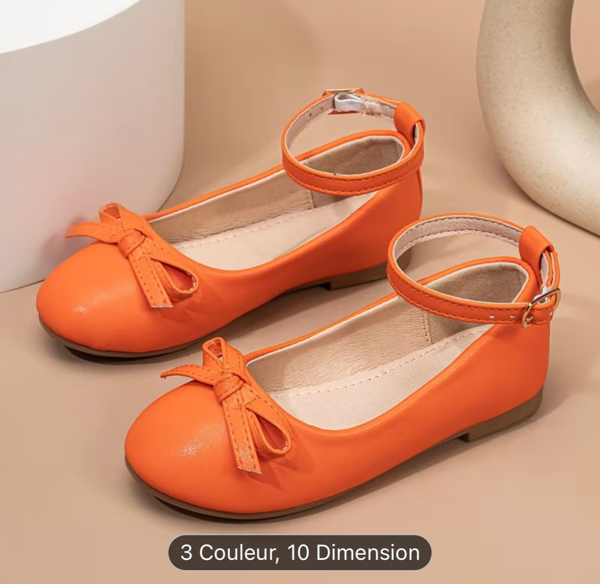 Ballerines pour fille à boucle