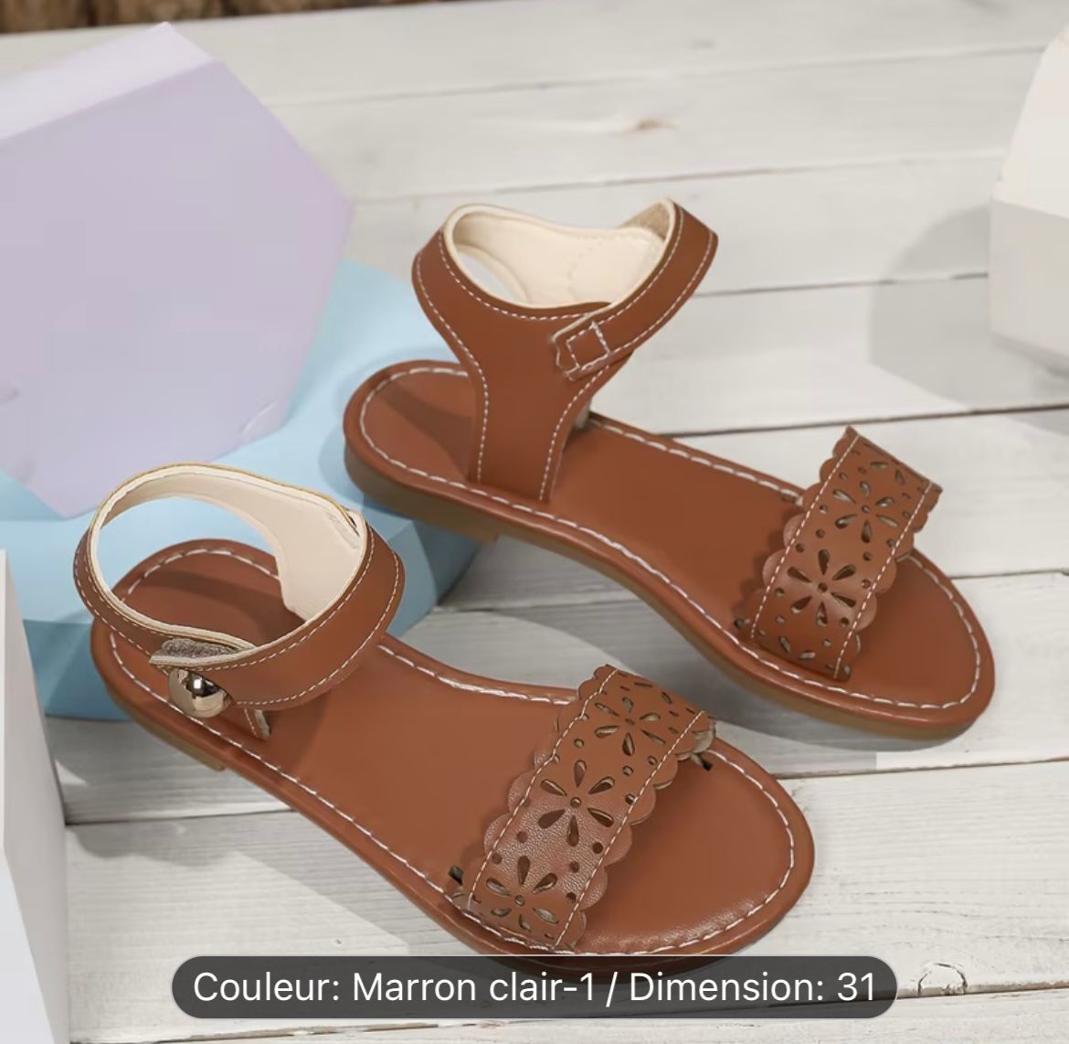 Sandales en cuir enfant