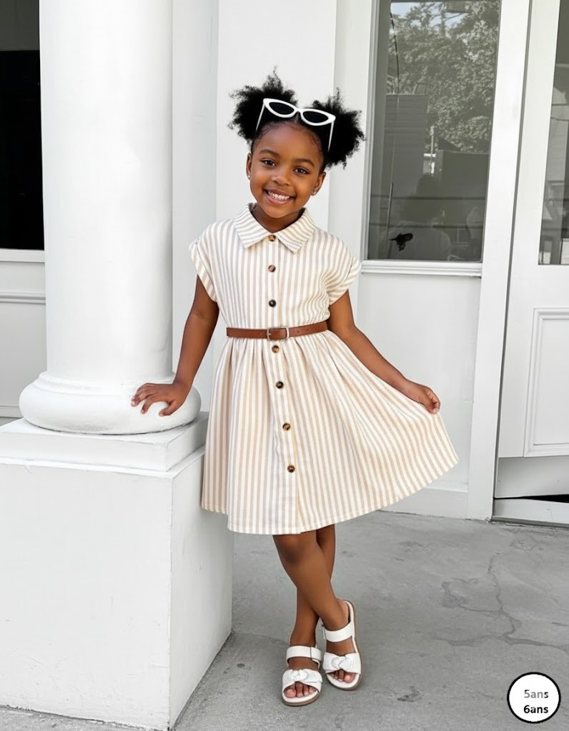 Robe Chemise Rayée Enfant