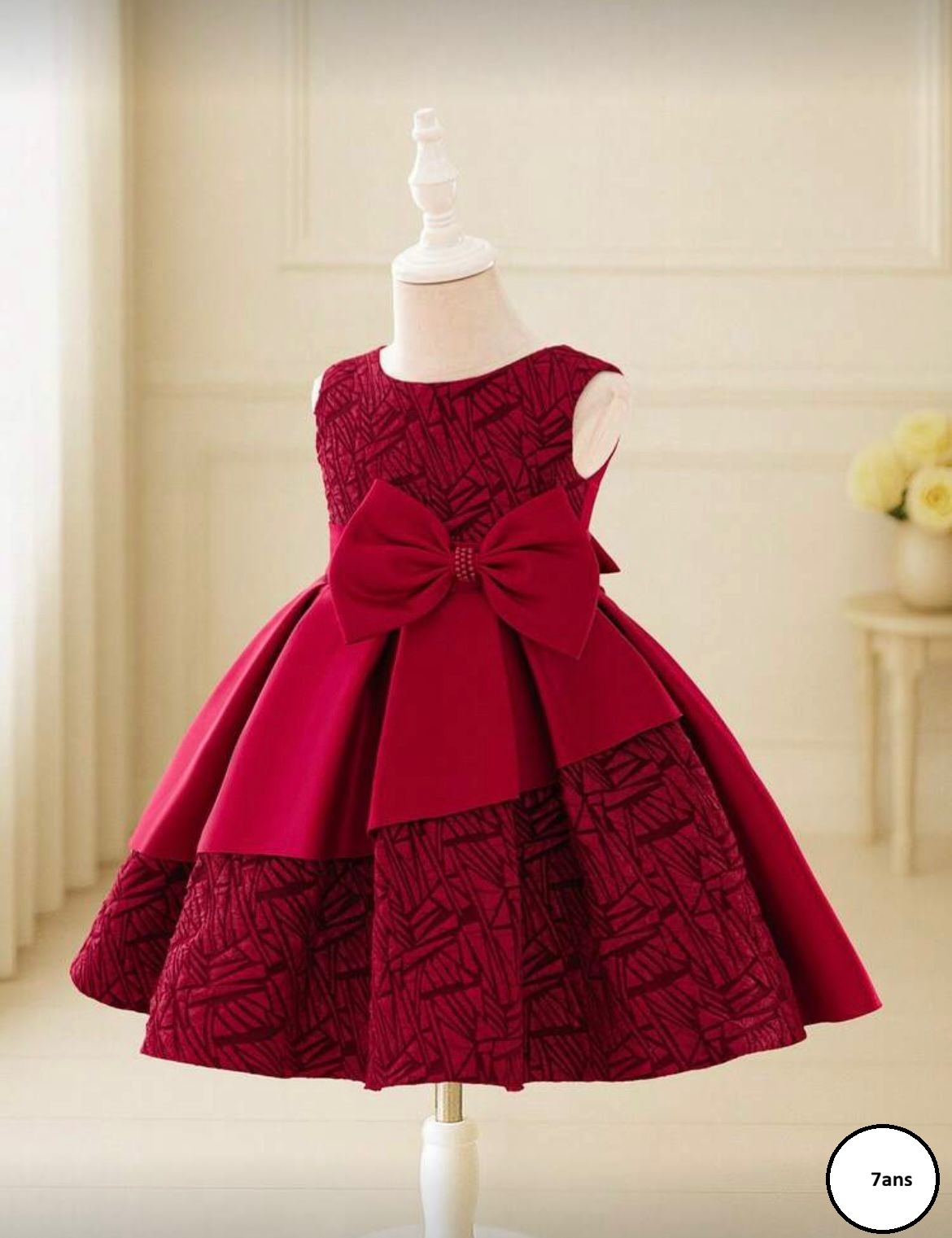 Robe Cerise Élégante Fille