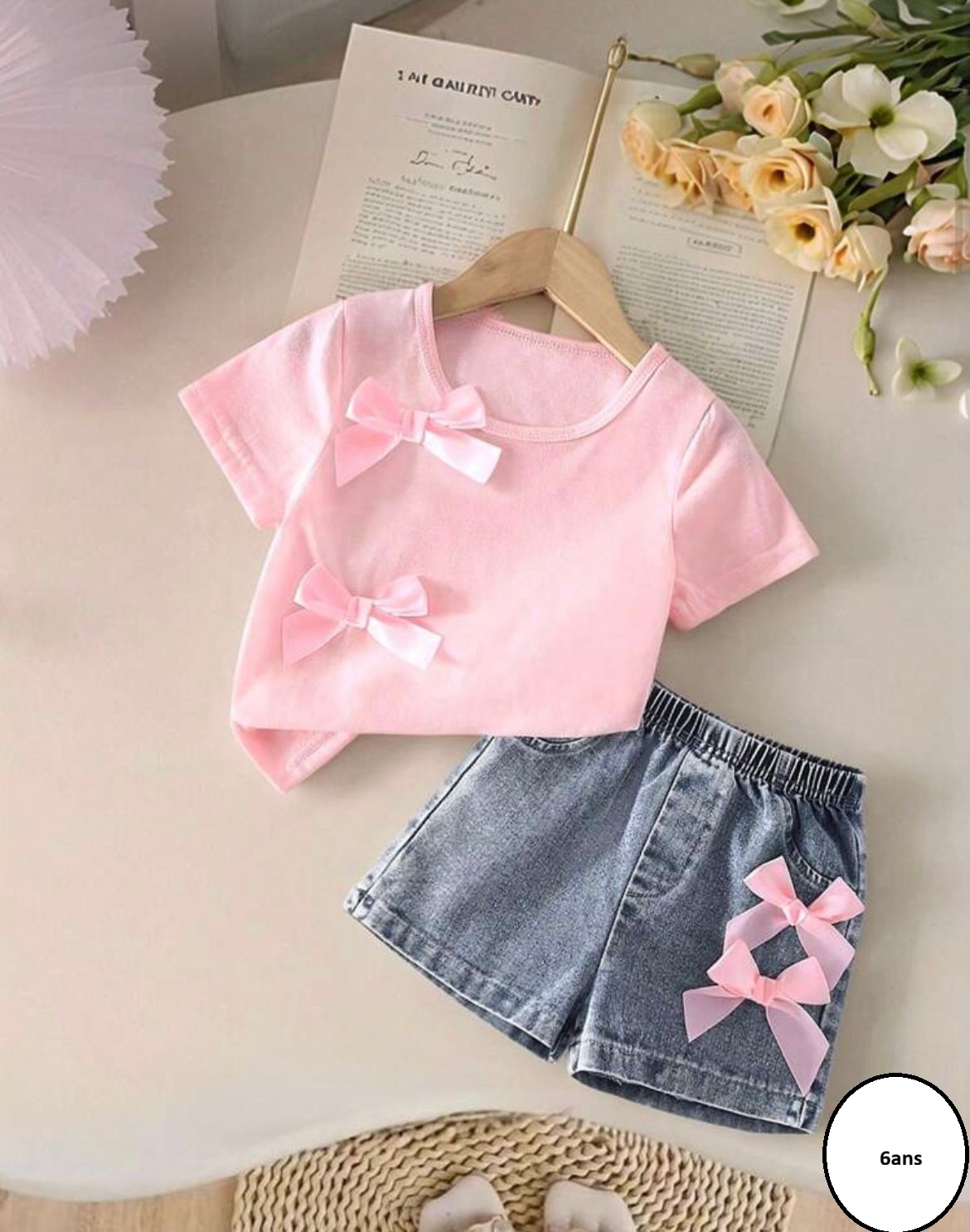 Ensemble fille rose et jean