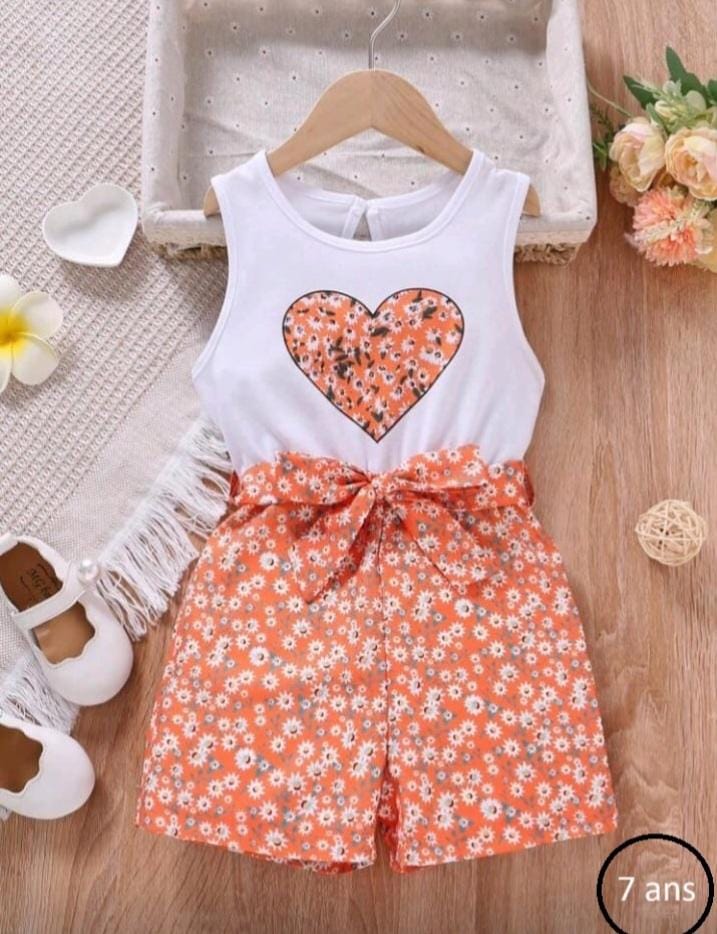 Ensemble floral fille