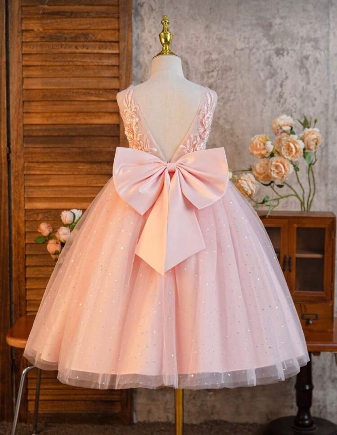 Robe Princesse Fille Rose