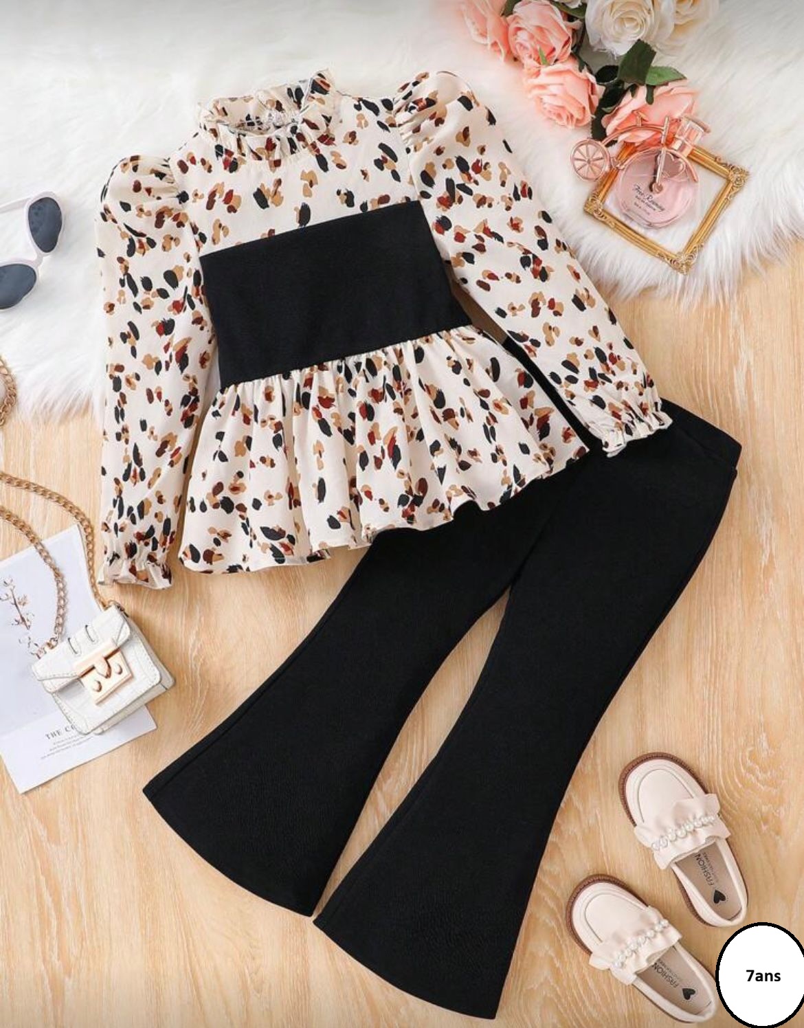 Ensemble fille imprimé et pantalon
