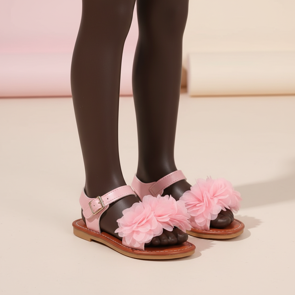 Sandales Filles Fleur Rose