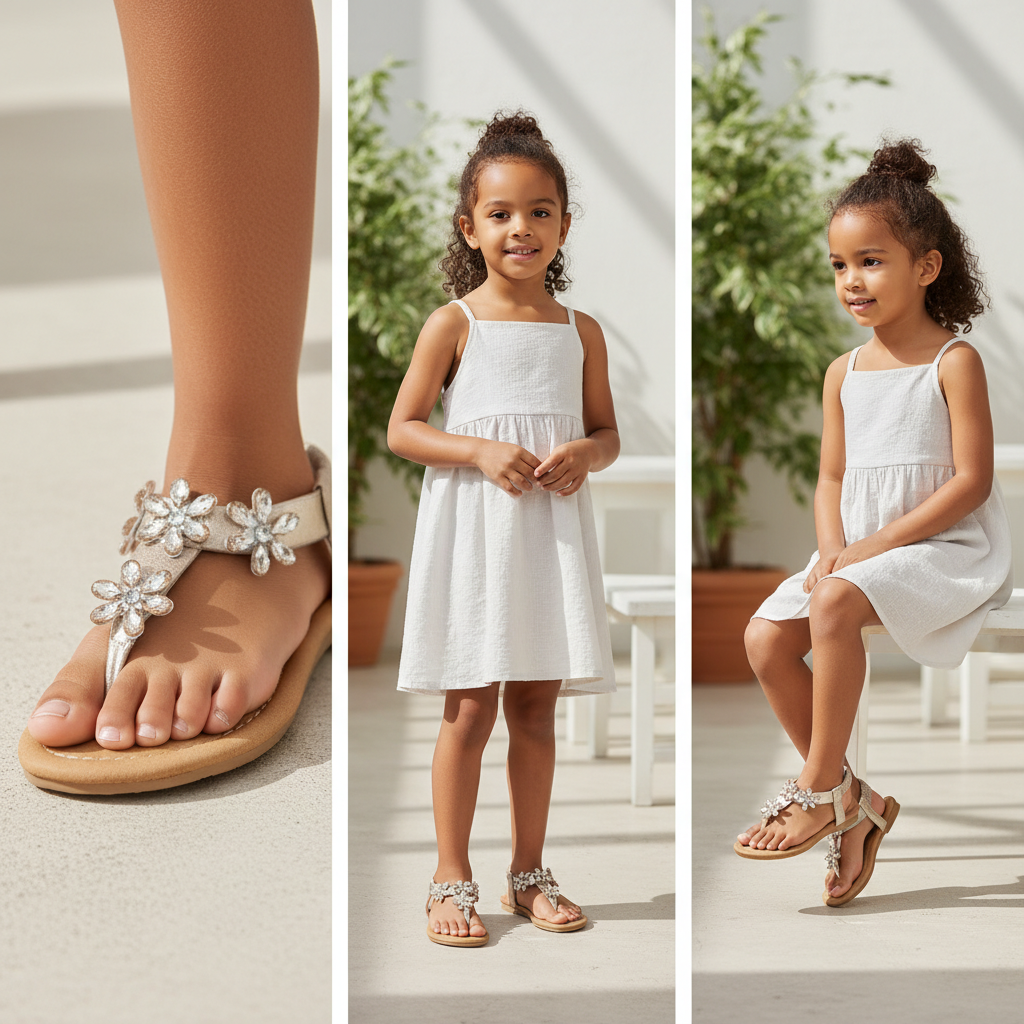 Sandales bébé dorées