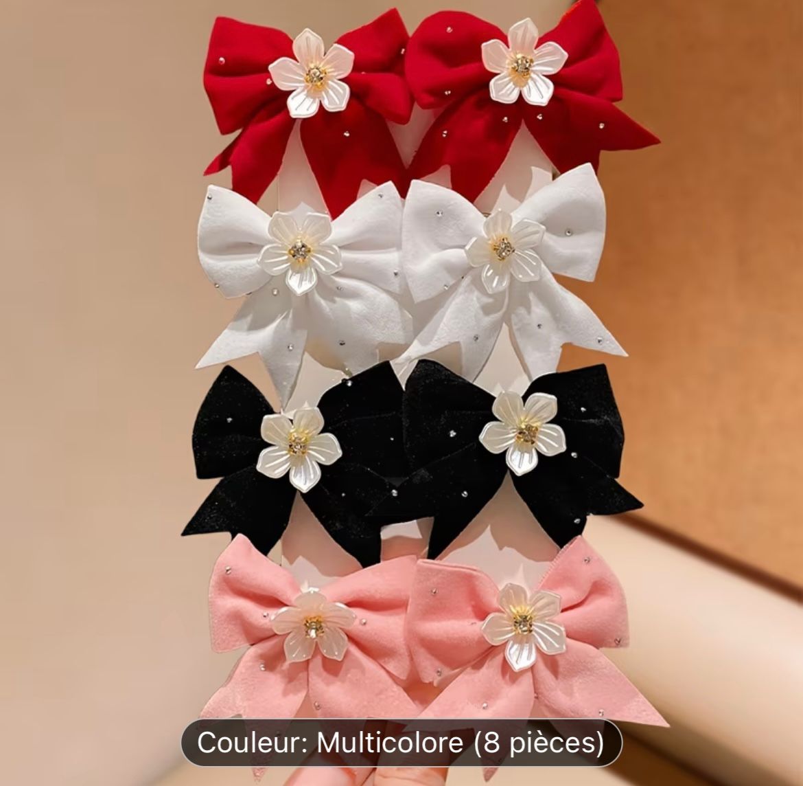 Lot de Barrettes Fleurs