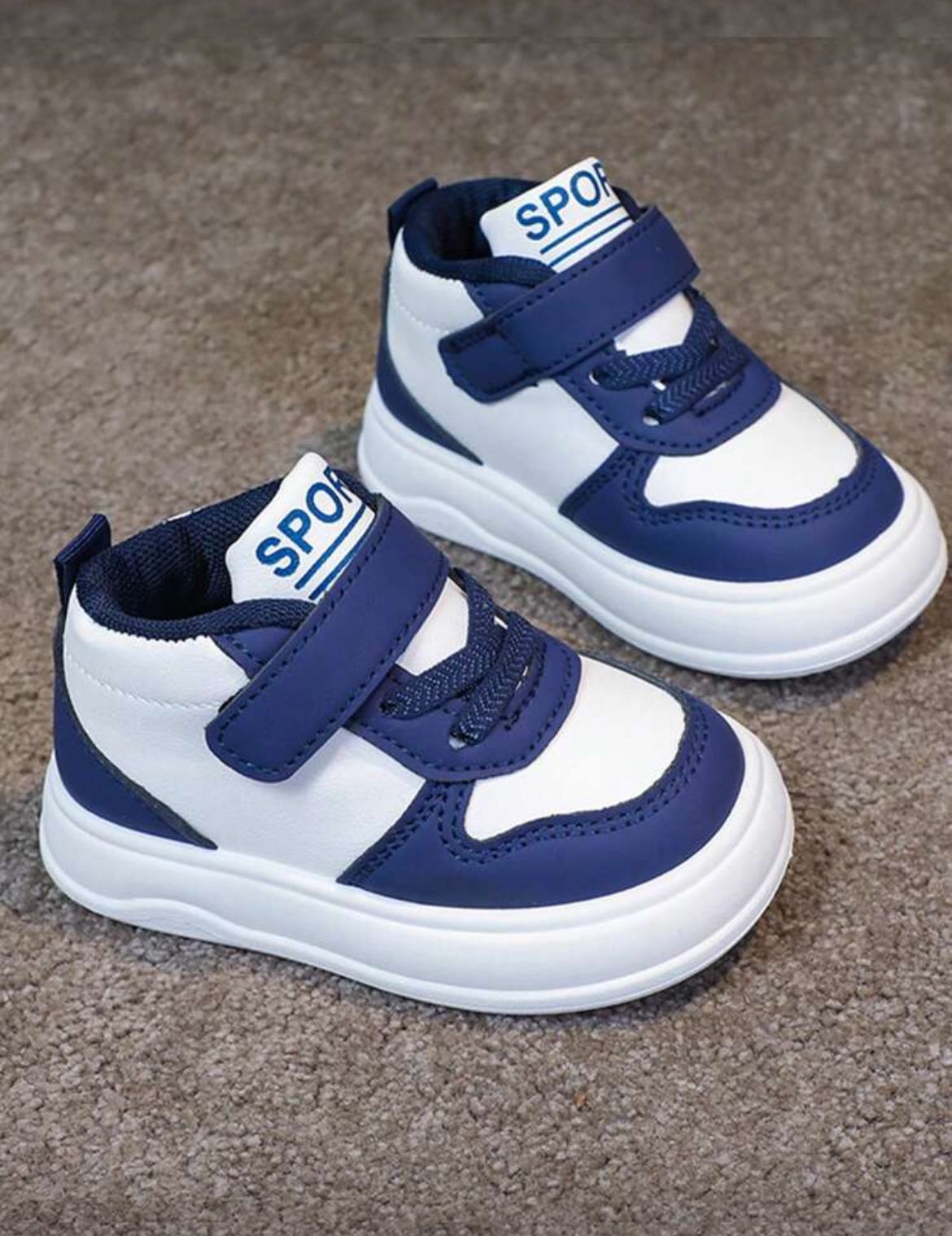 Baskets enfants sport bleu et blanc