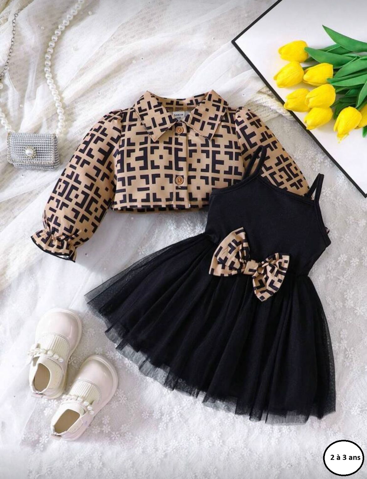 Ensemble robe et veste fillette