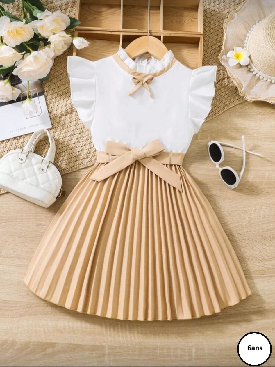 Robe plissée fille