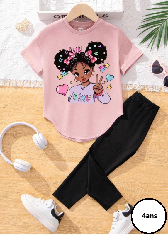 Ensemble T-shirt et pantalon fille