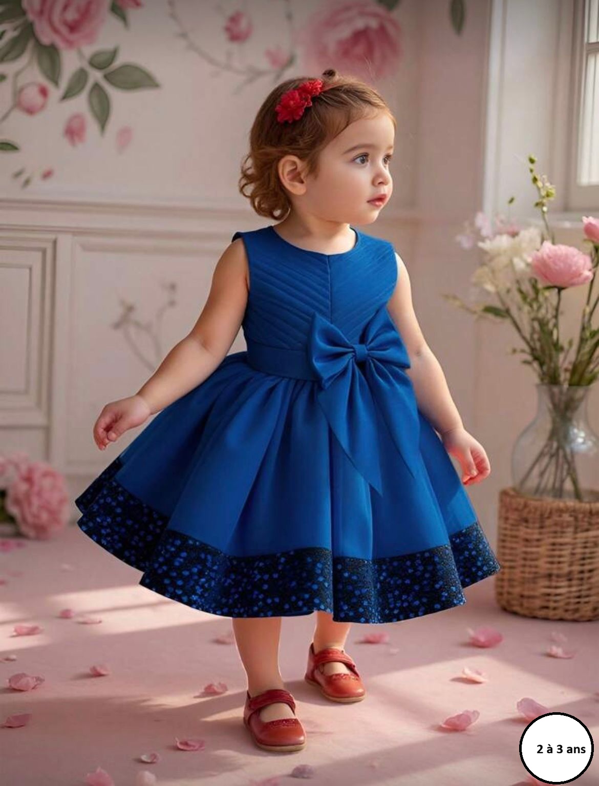Robe de fête enfant bleue