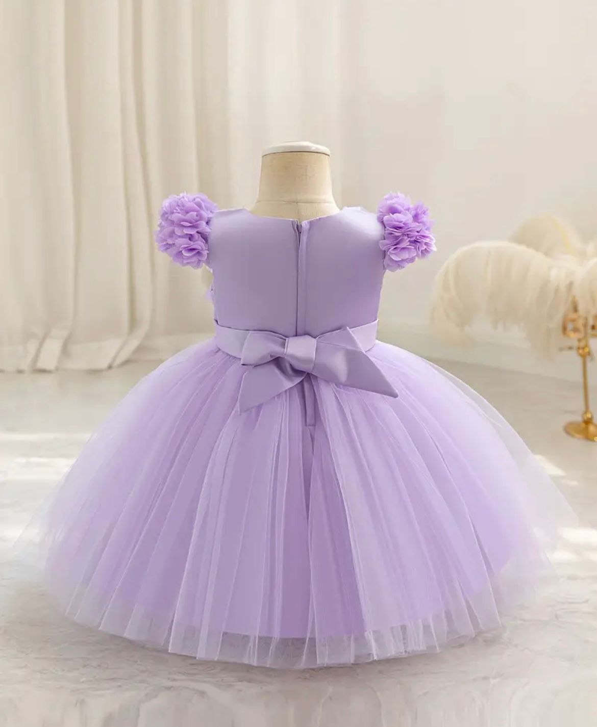 Robe de fête lilas bébé