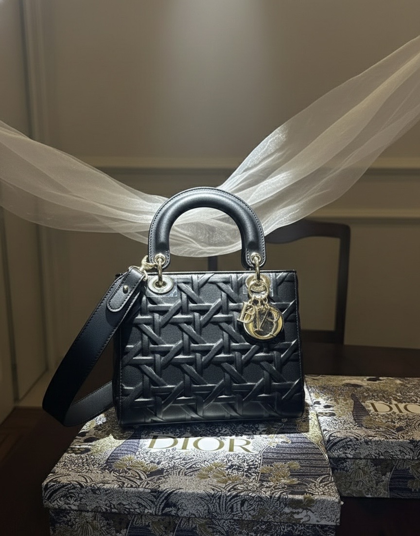 Christian Dior Lady Dior Leather Handbag