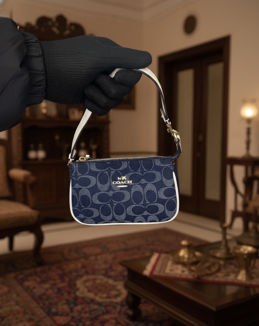 Coach Signature Blue Mini Shoulder Bag