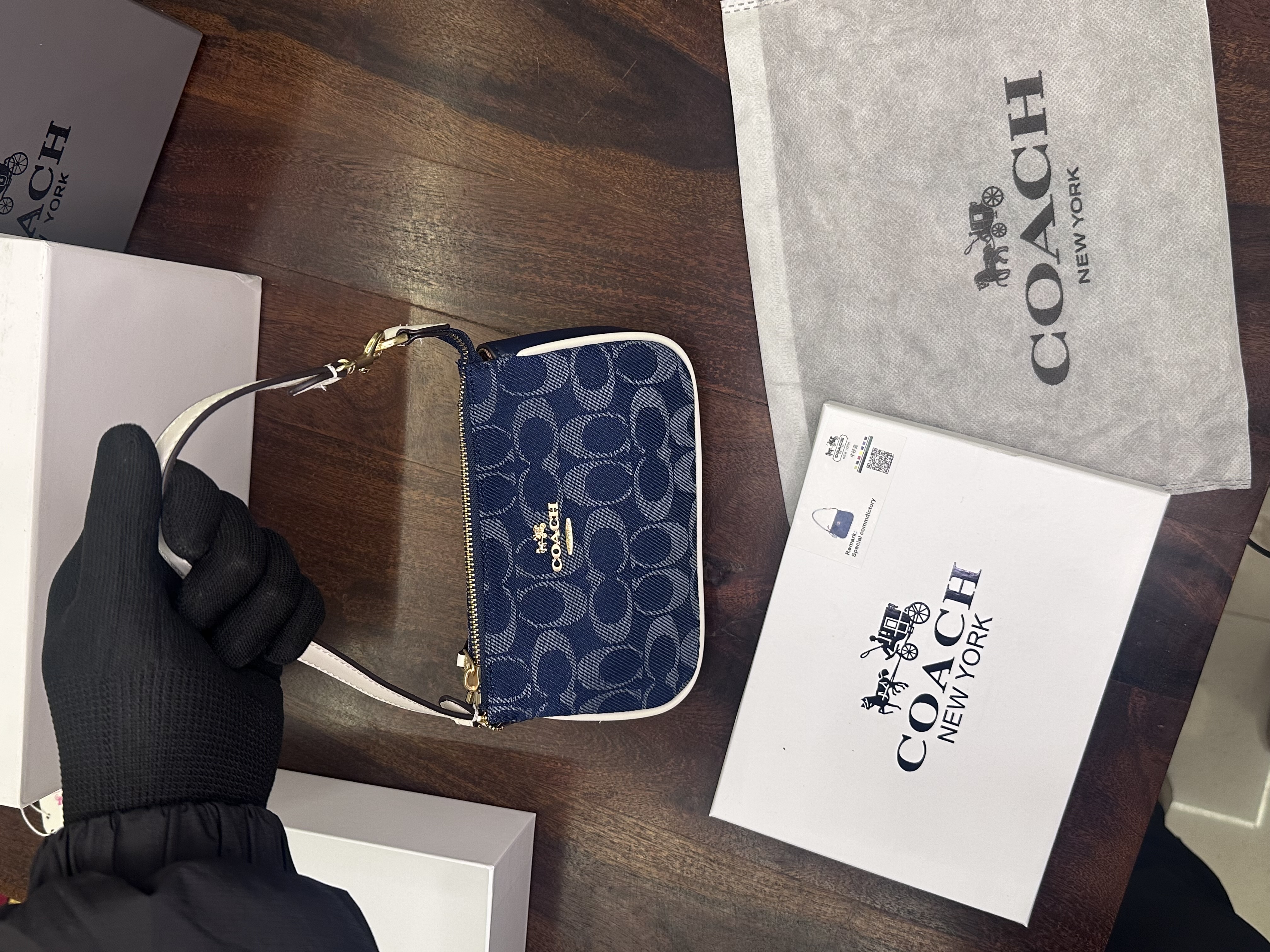 Coach Signature Blue Mini Shoulder Bag