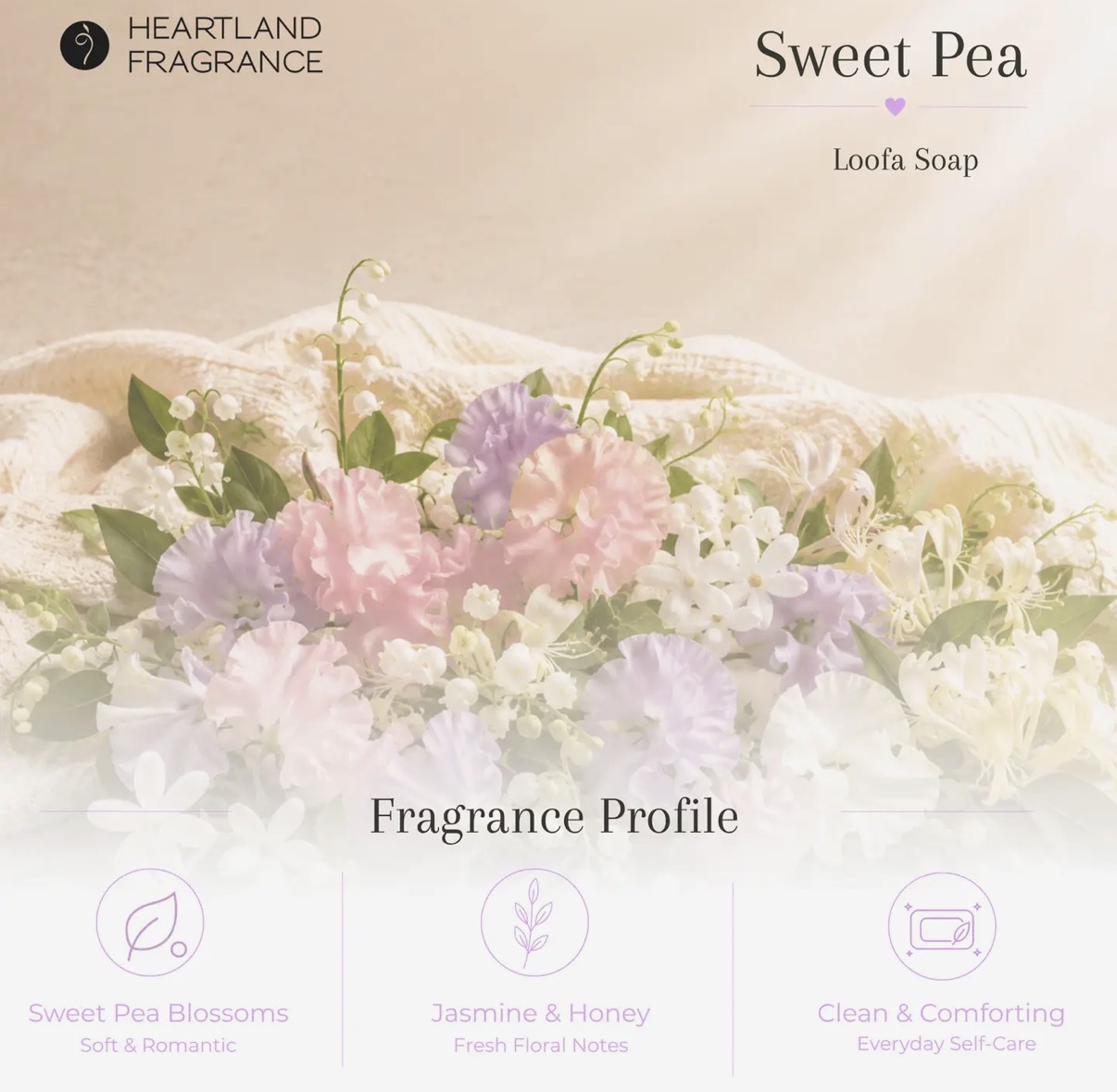 Sweet Pea Exfoliating Loofa Bar