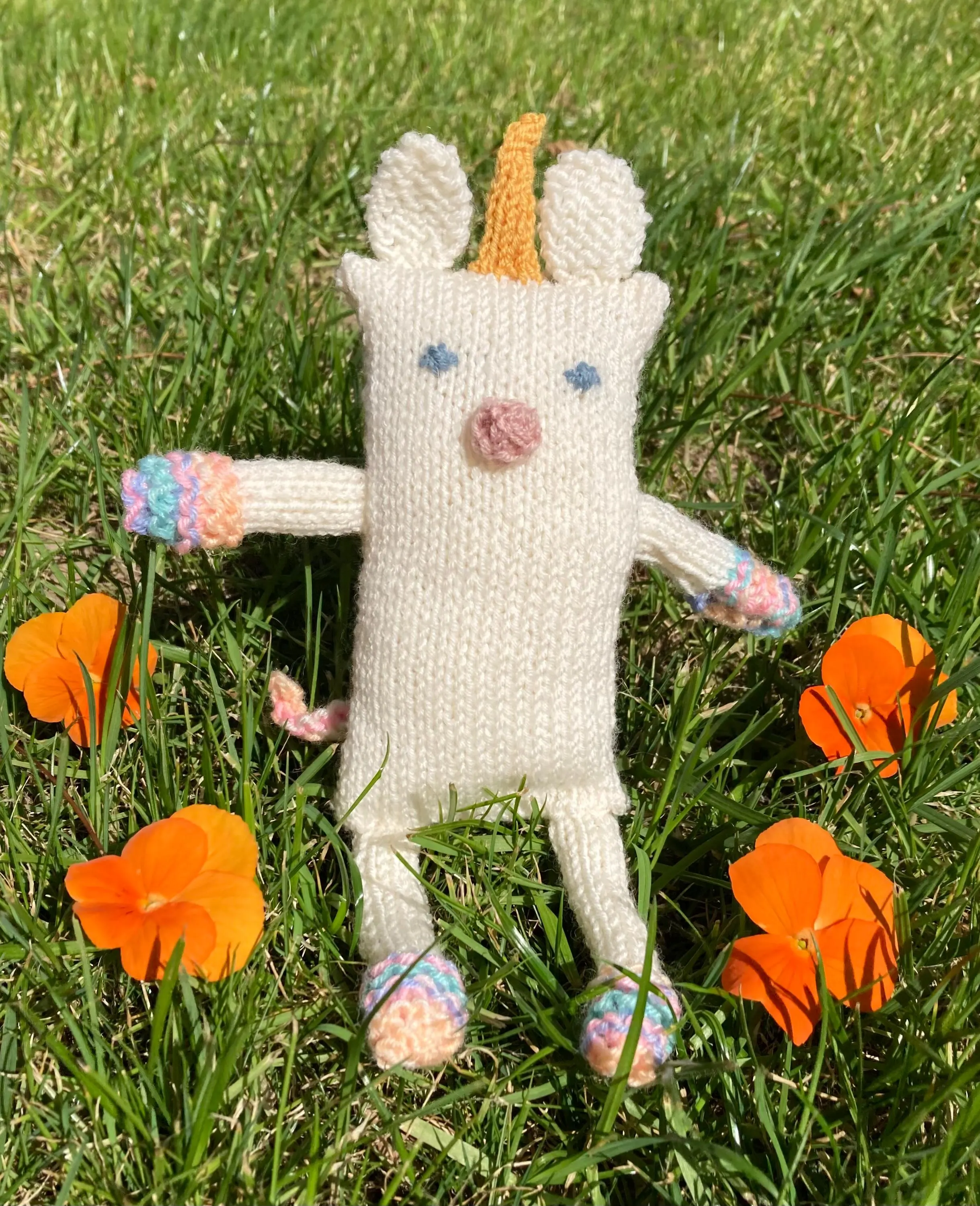 The Unicorn soft toy knitting pattern