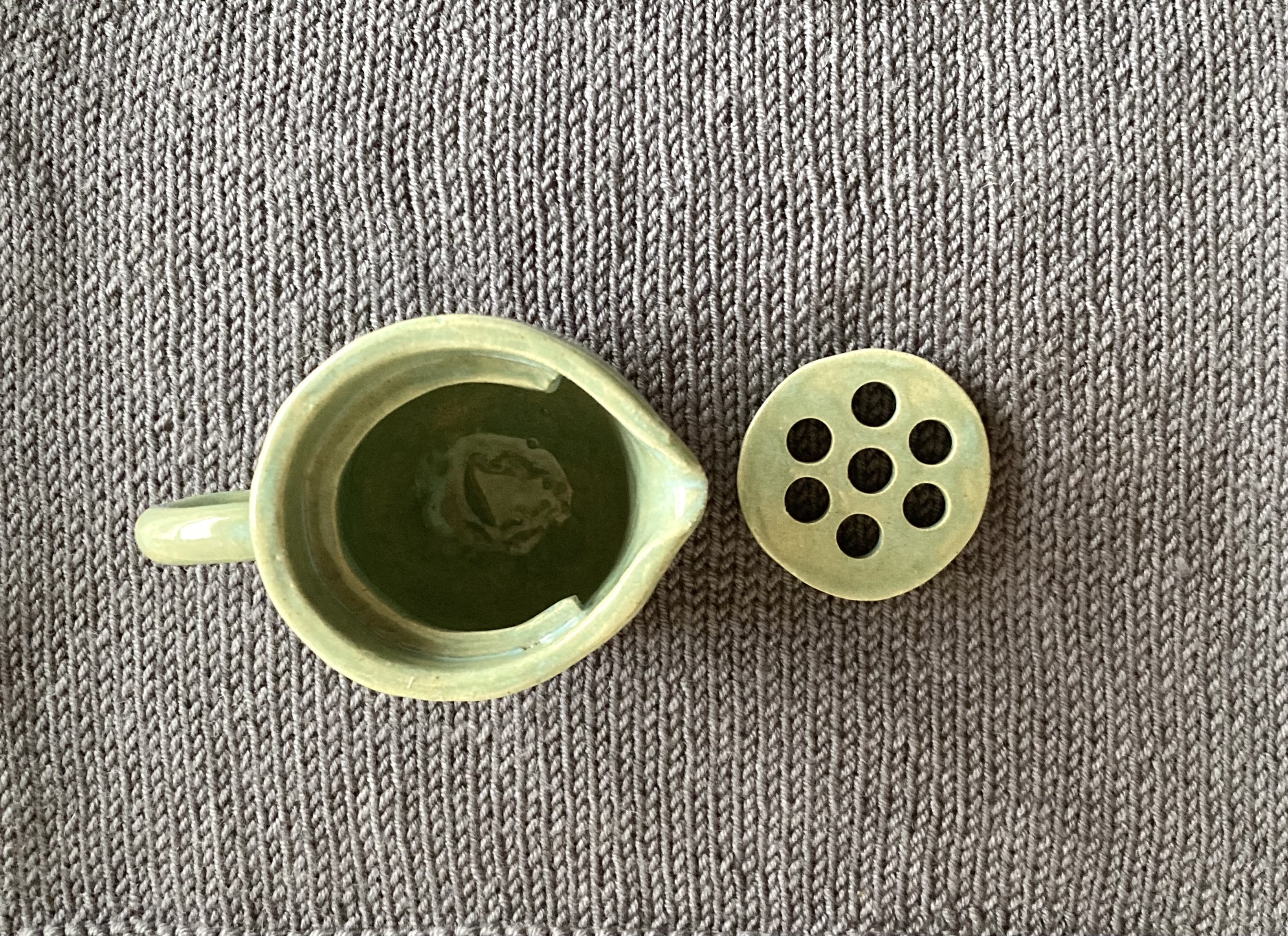 Small handmade flower bud jug vase