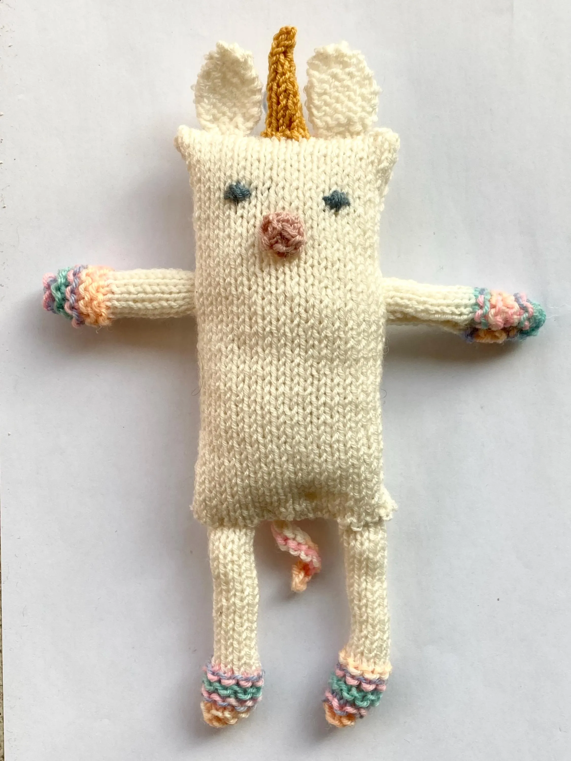 The Unicorn soft toy knitting pattern