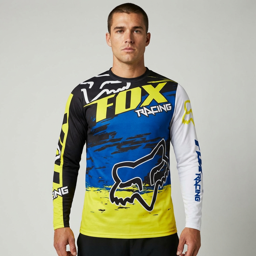 Jersey FOX Racing Azul/Amarillo - Talla M