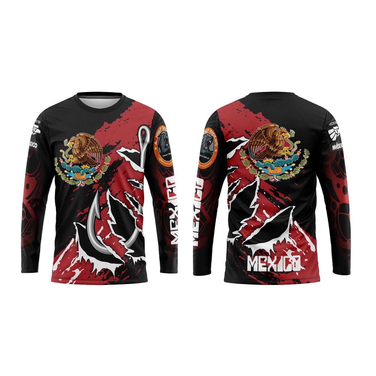 Playera deportiva México manga larga - Talla XL