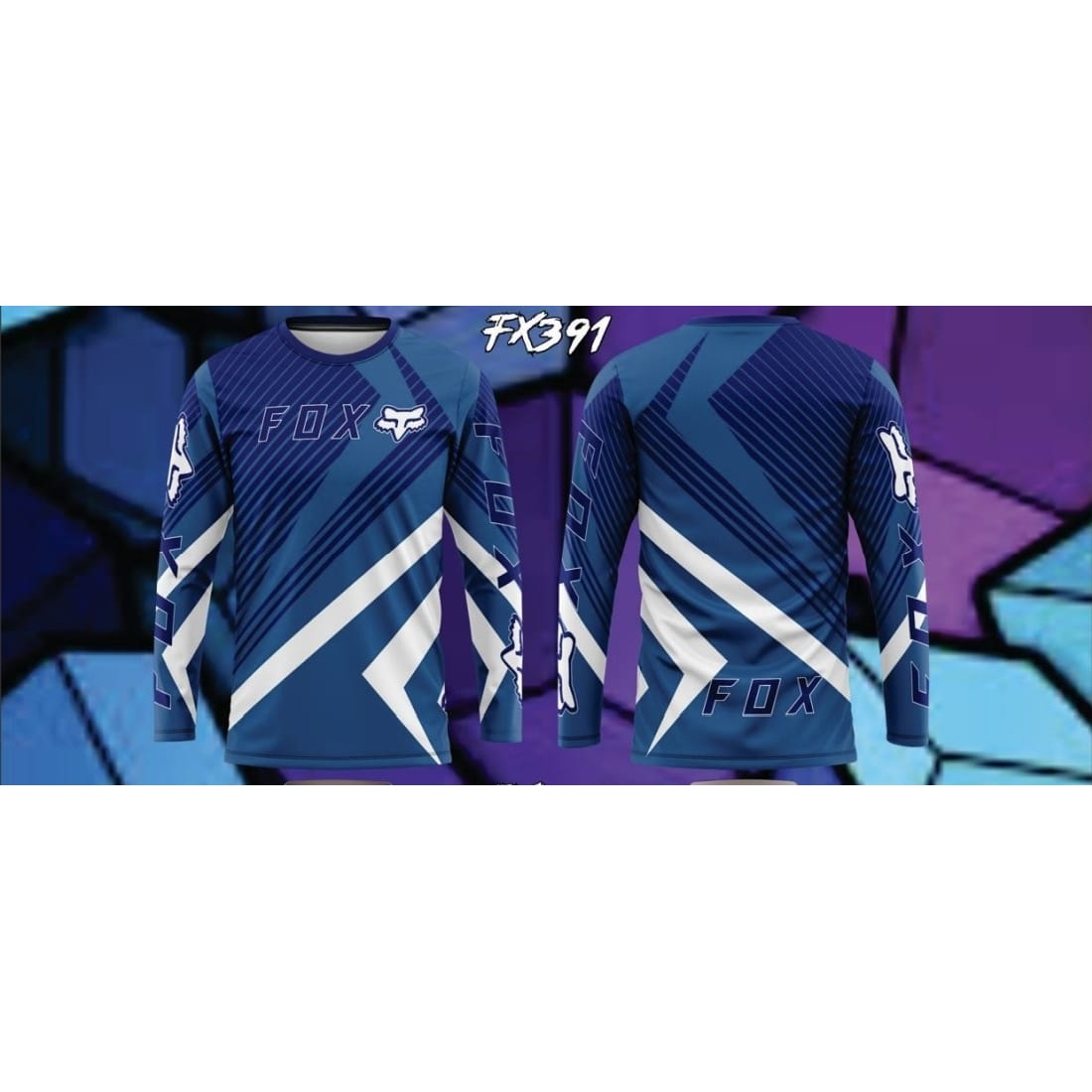 Jersey FOX Infantil Motocross Azul - UNITALLA