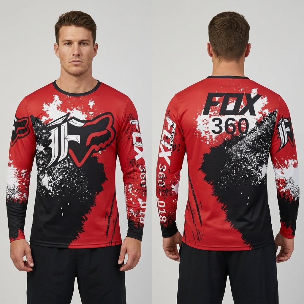 Jersey FOX 360 Rojo/Negro - Talla G