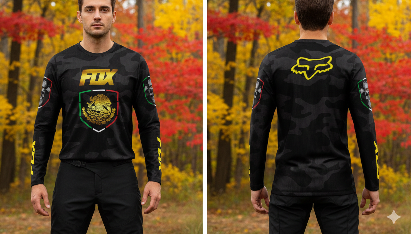 Playera FOX Camuflada de Manga Larga - Talla M