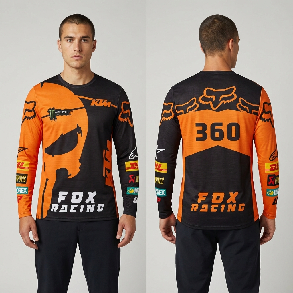 Jersey FOX Motocross Racing Naranja - Talla XL