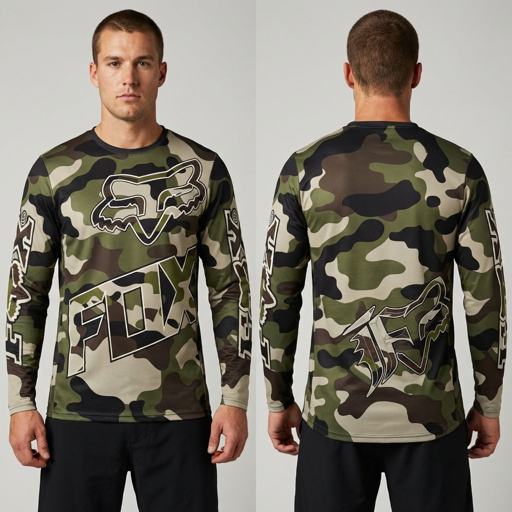 Jersey FOX Deportivo Camuflaje Militar - Talla 2XL