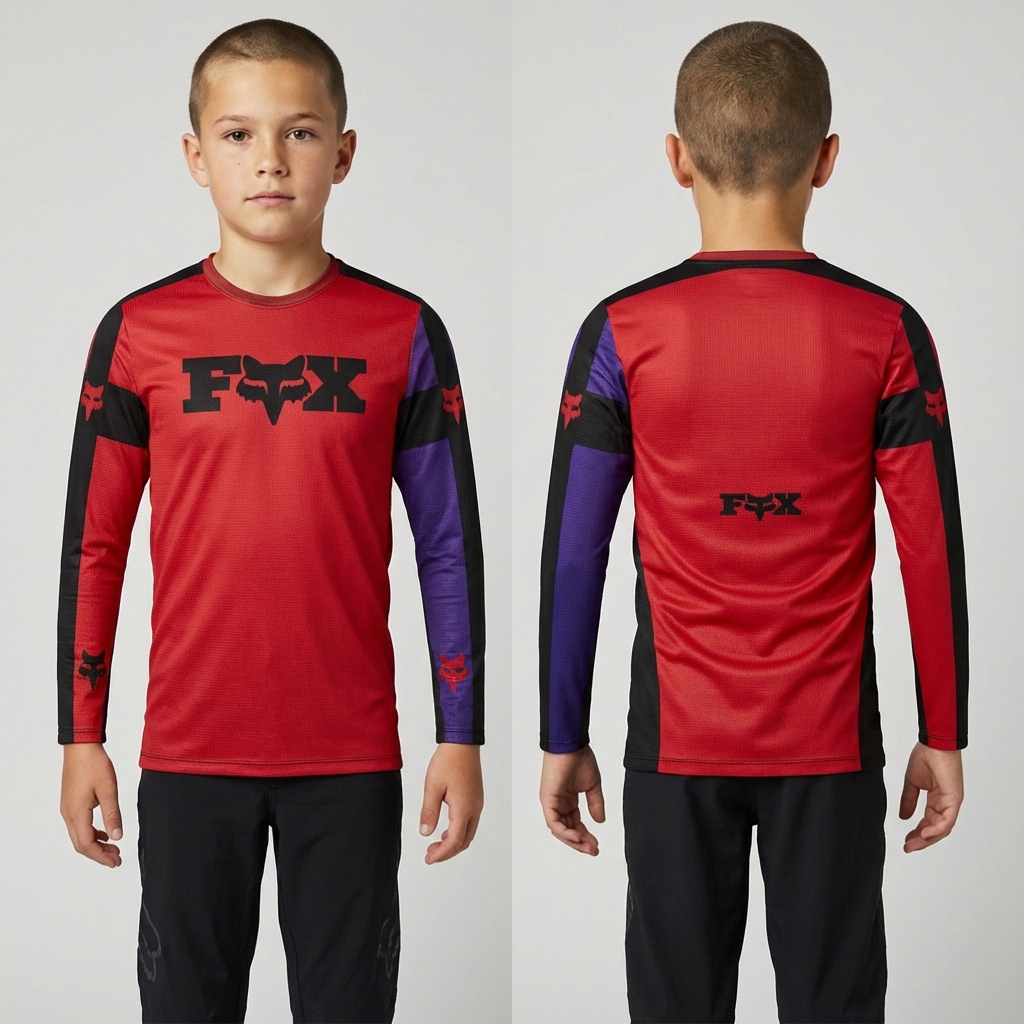 Jersey FOX Infantil Rojo para Motocross - UNITALLA