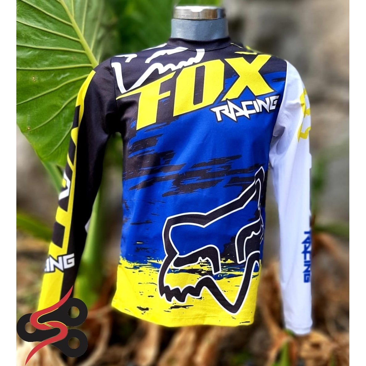 Jersey FOX Racing Azul/Amarillo - Talla M