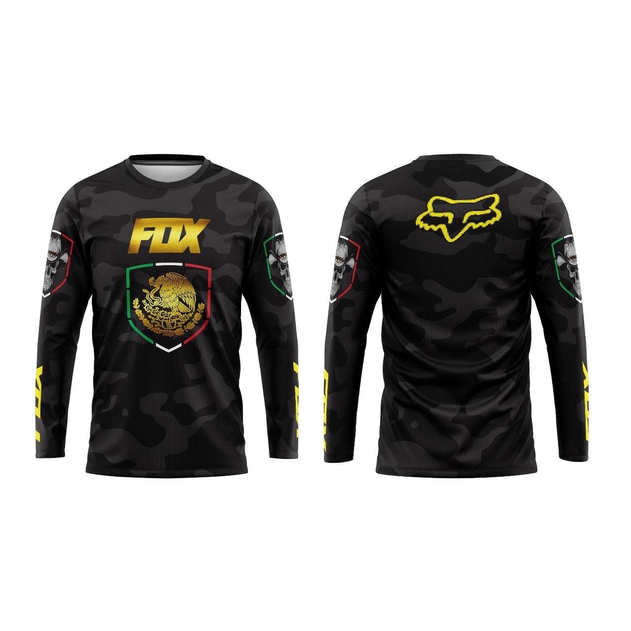 Playera FOX Camuflada de Manga Larga - Talla M