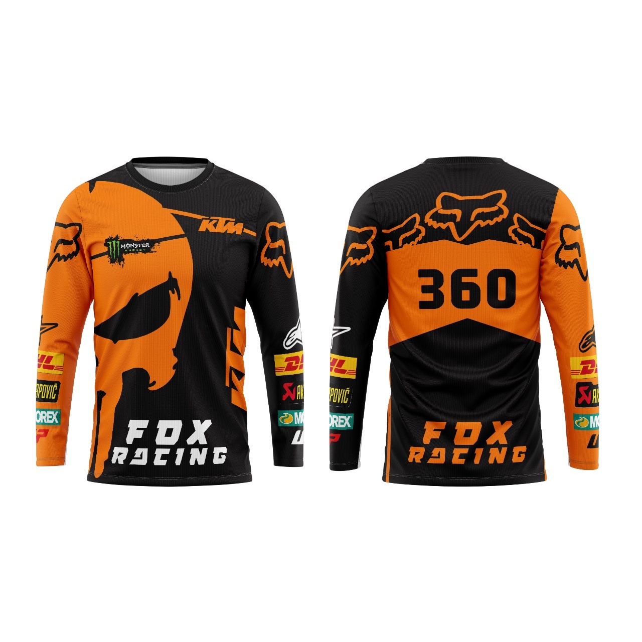 Jersey FOX Motocross Racing Naranja - Talla XL