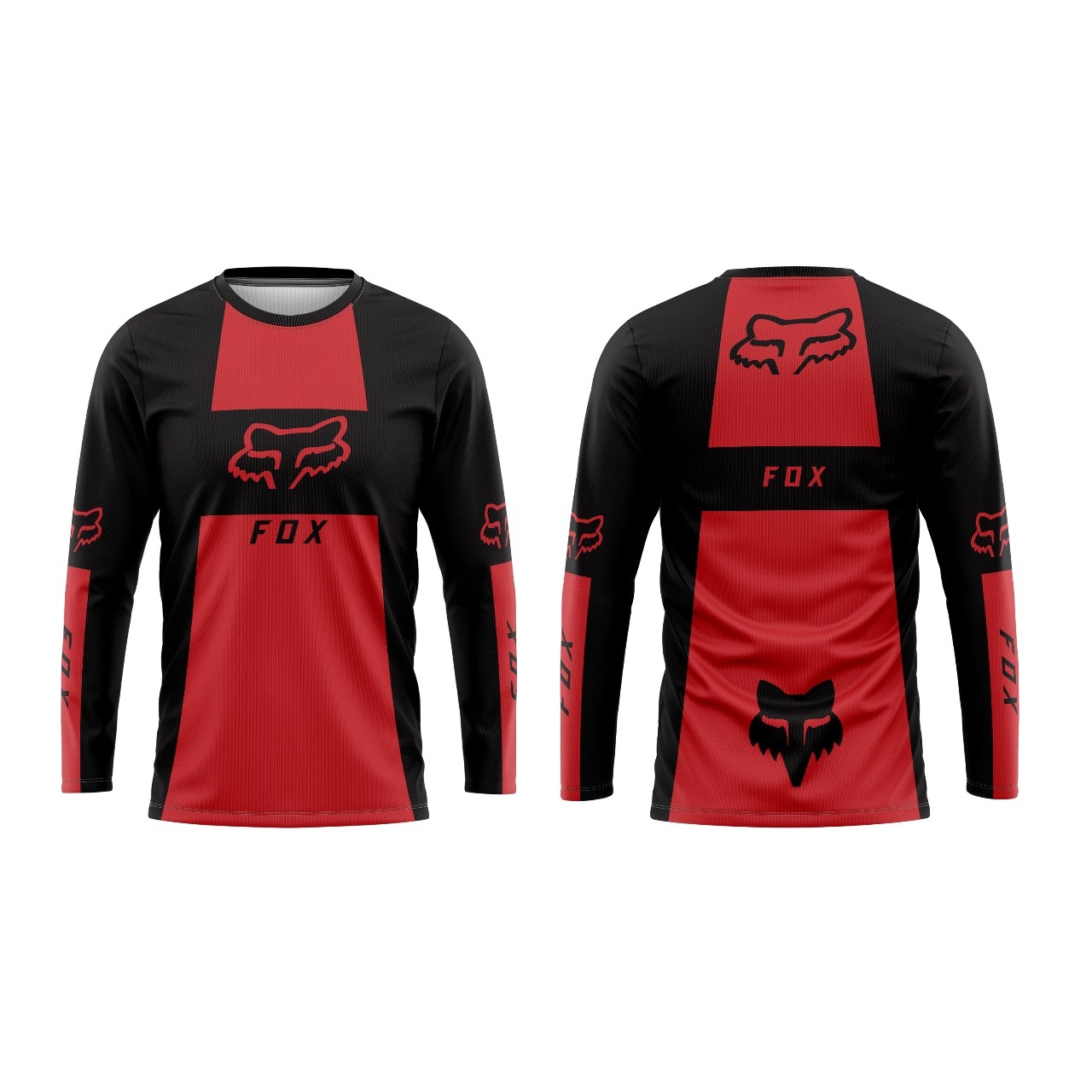 Jersey FOX Racing Rojo y Negro - Talla XL