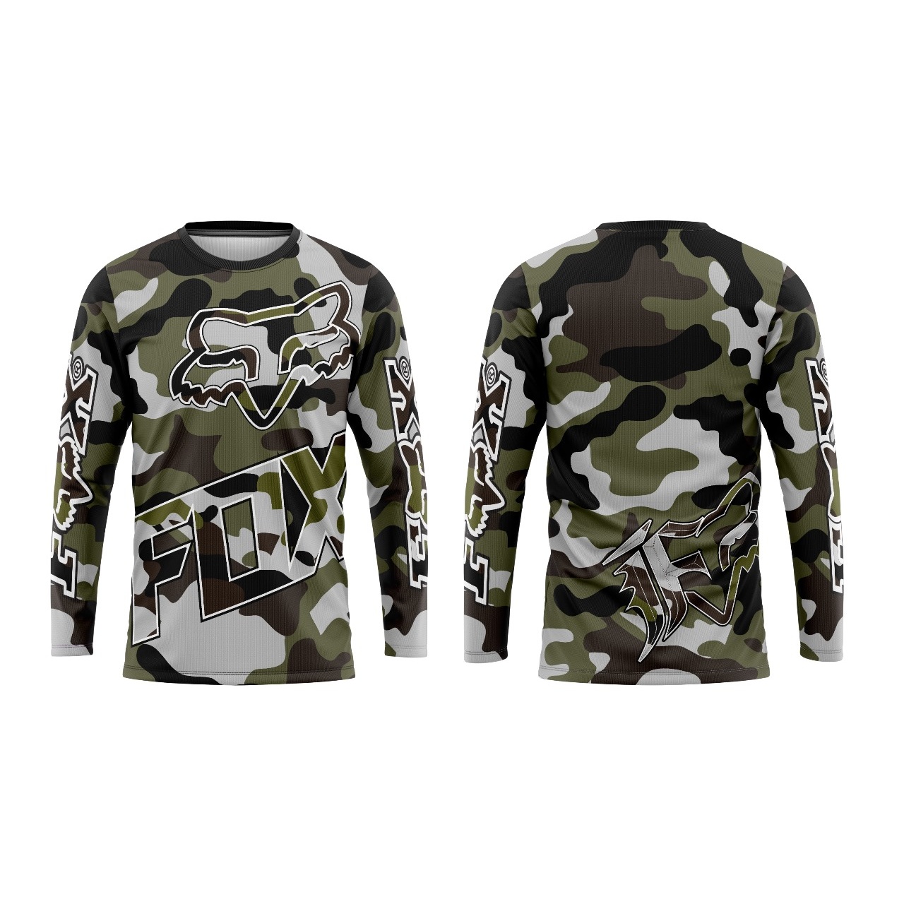 Jersey FOX Deportivo Camuflaje Militar - Talla 2XL