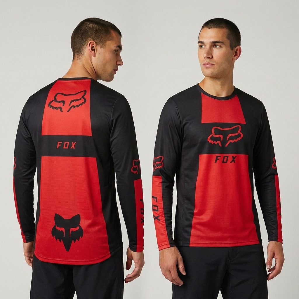Jersey FOX Racing Rojo y Negro - Talla XL