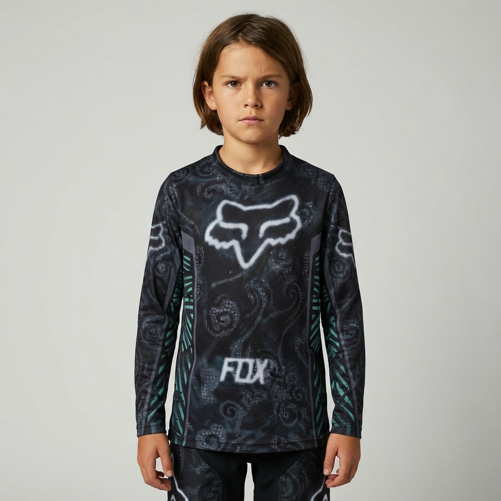 Jersey Fox Infantil Negra - UNITALLA
