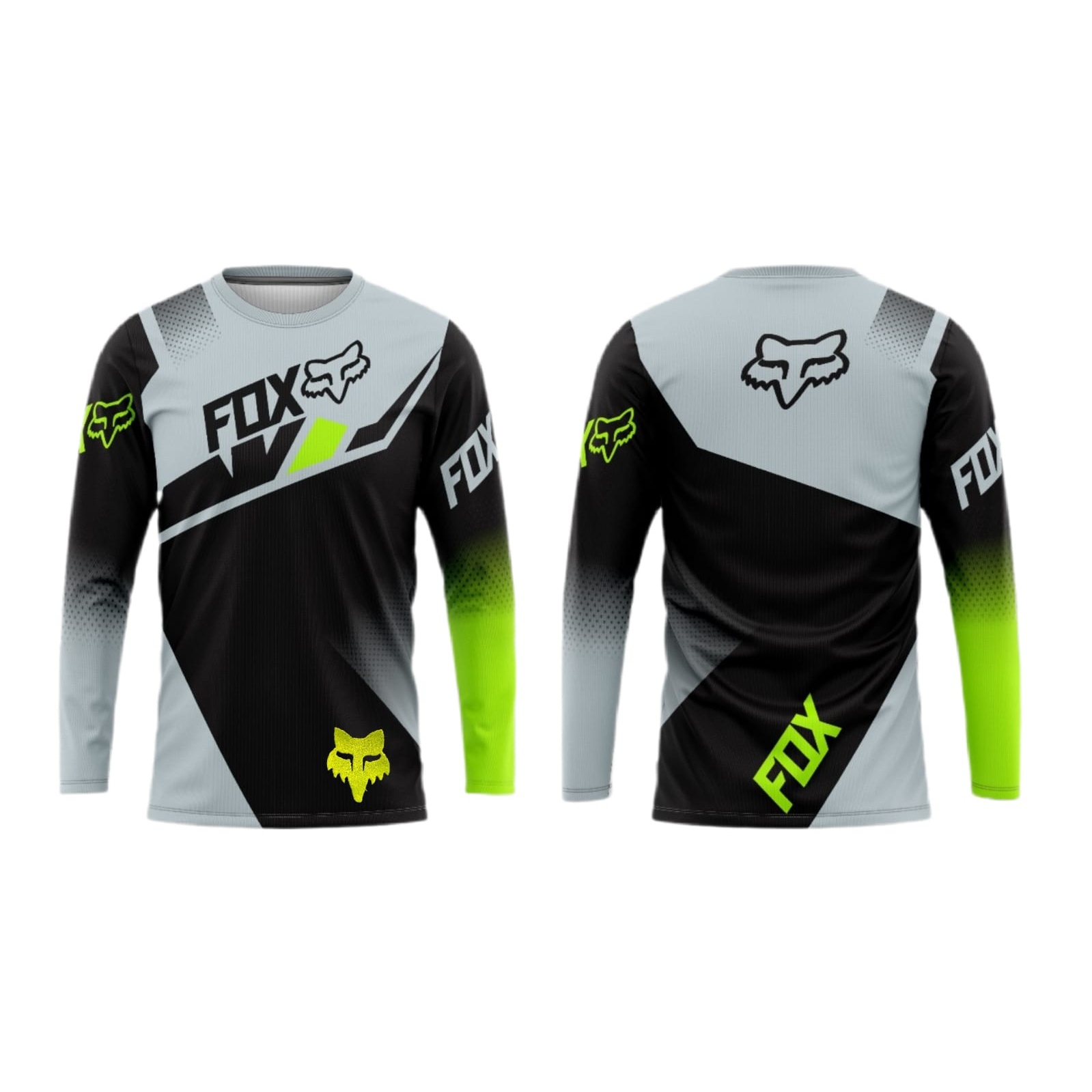 Jersey FOX Motocross Negro-Amarillo - Talla 3XL