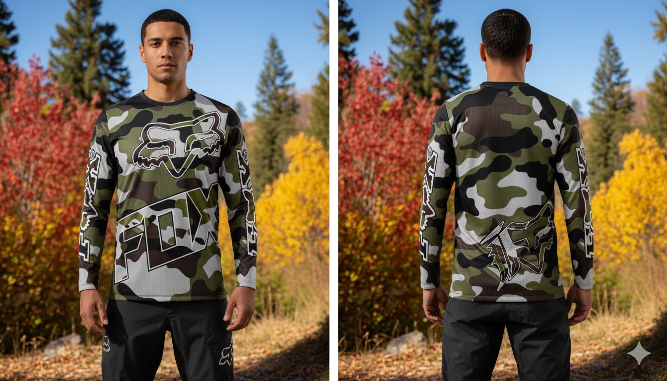 Jersey FOX Deportivo Camuflaje Militar - Talla 2XL