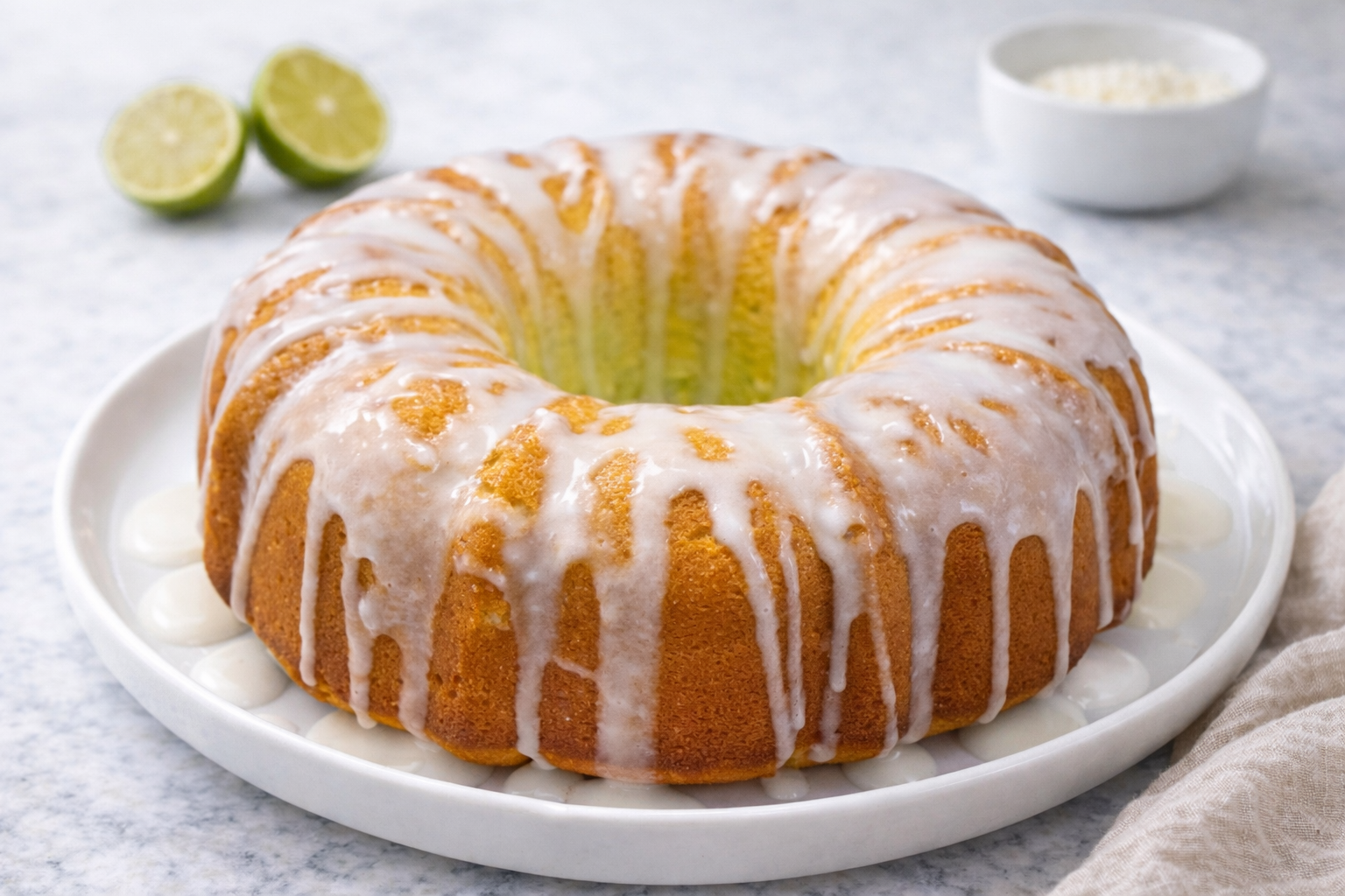 Glazed Key Lime Pound Cake