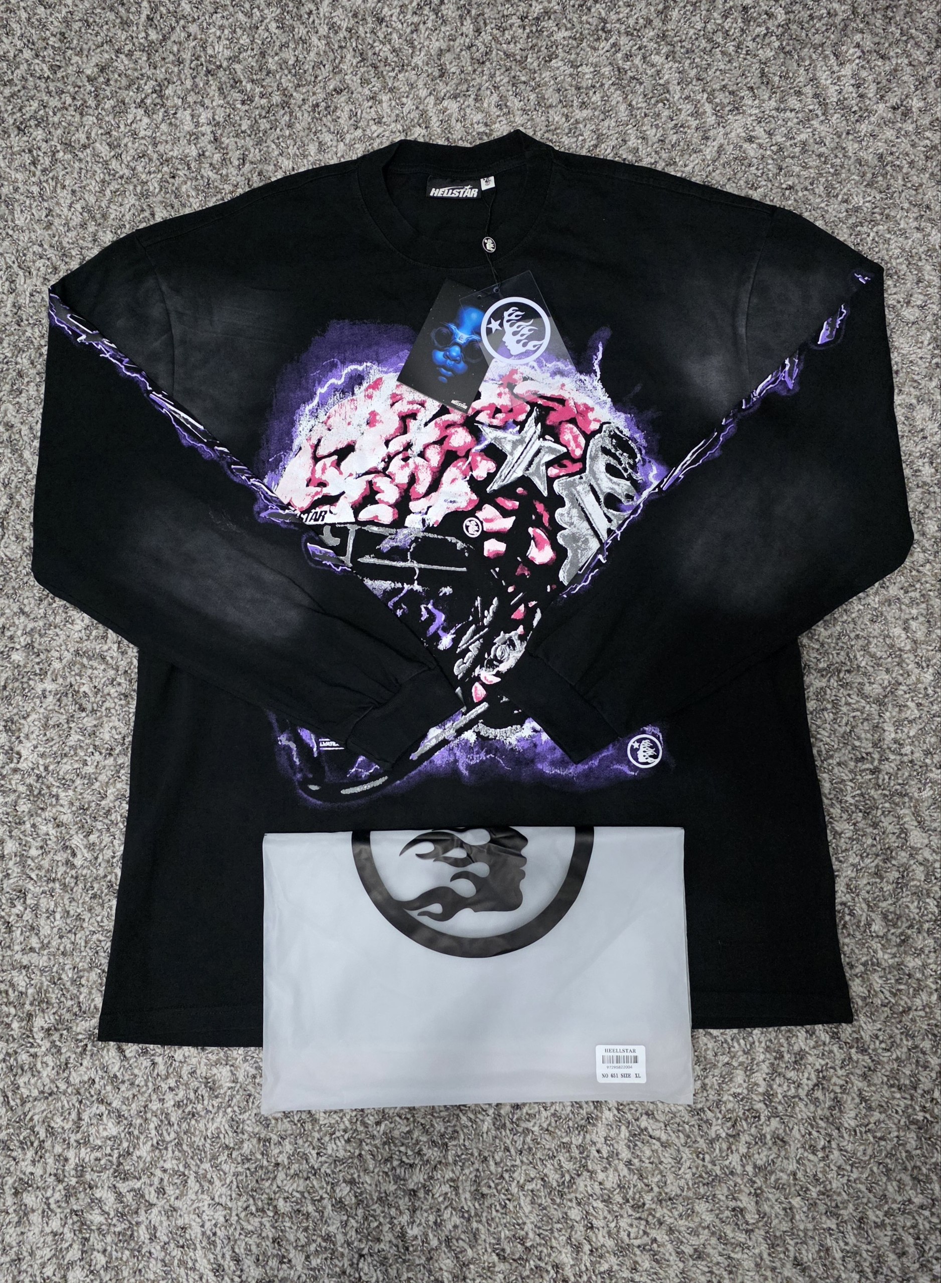 Camiseta larga diseño eléctrico HELLSTAR