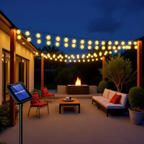 Solar-Powered Outdoor String Lights