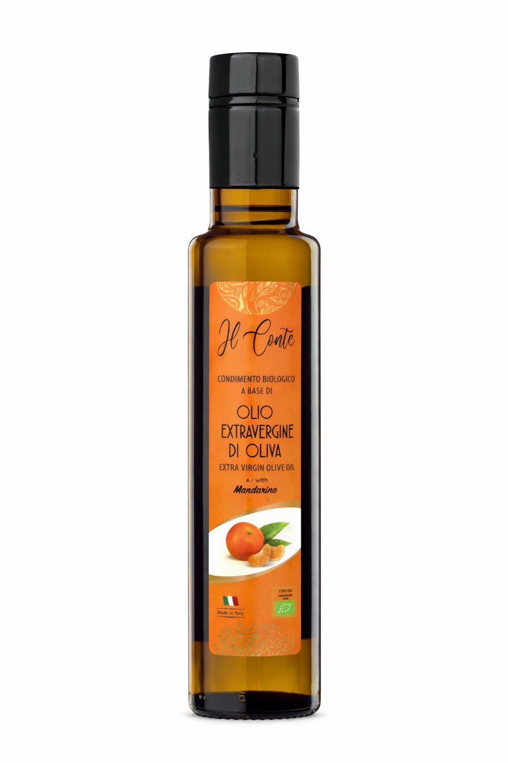 Huile d’Olive Extra Vierge au Mandarine – IL CONTE (250ml)